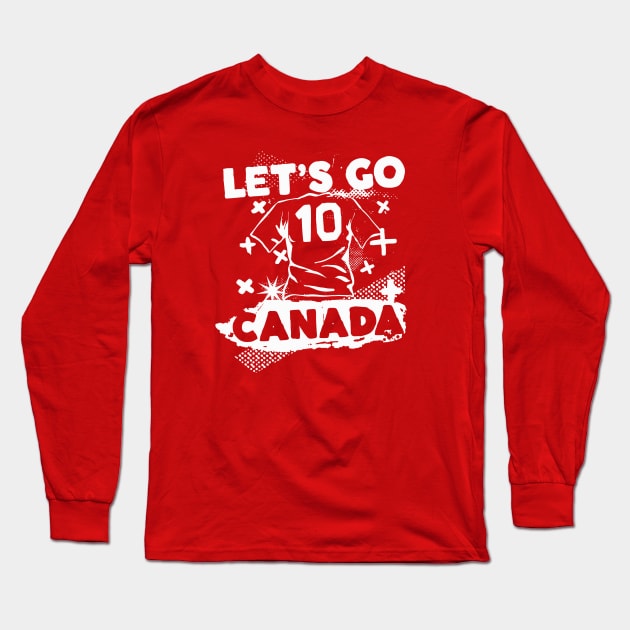 Vintage Canadian Soccer // Retro Grunge Canada Soccer Long Sleeve T-Shirt by SLAG_Creative